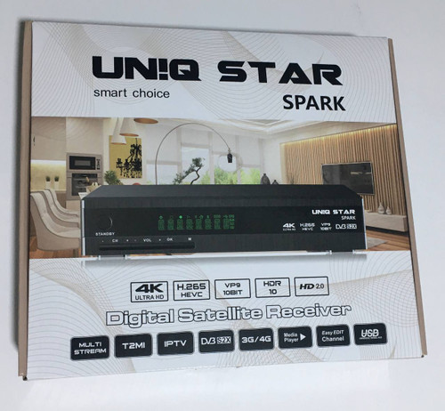 گیرنده فورکی اسپارک برند یونیک استار SPARK 4K دو ریموت کنترل و wifi